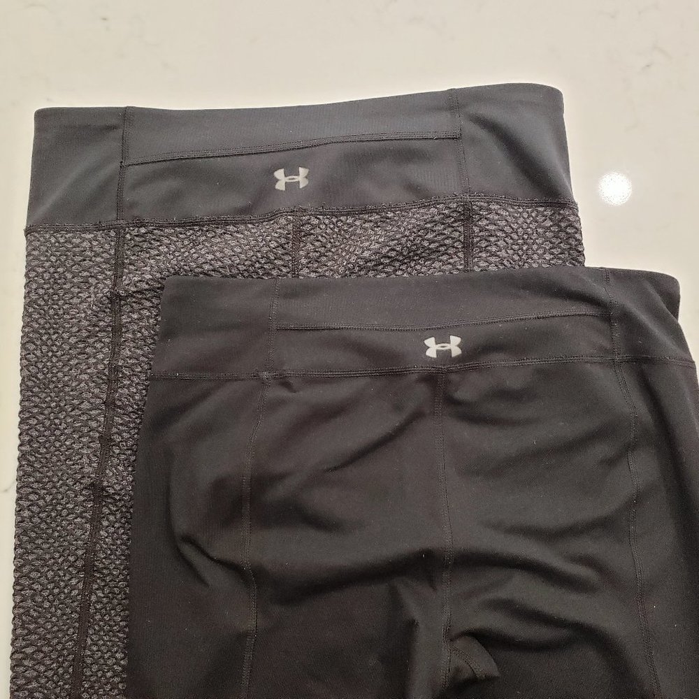 Two under armor studio leggings size medium (full length and capri)